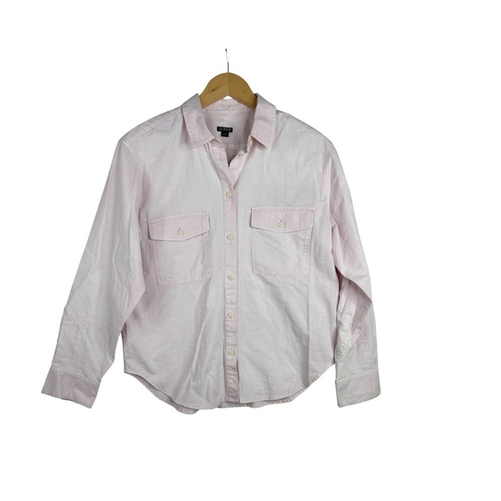 J. Crew Button Down Shirt‎ size 6 Light Pink